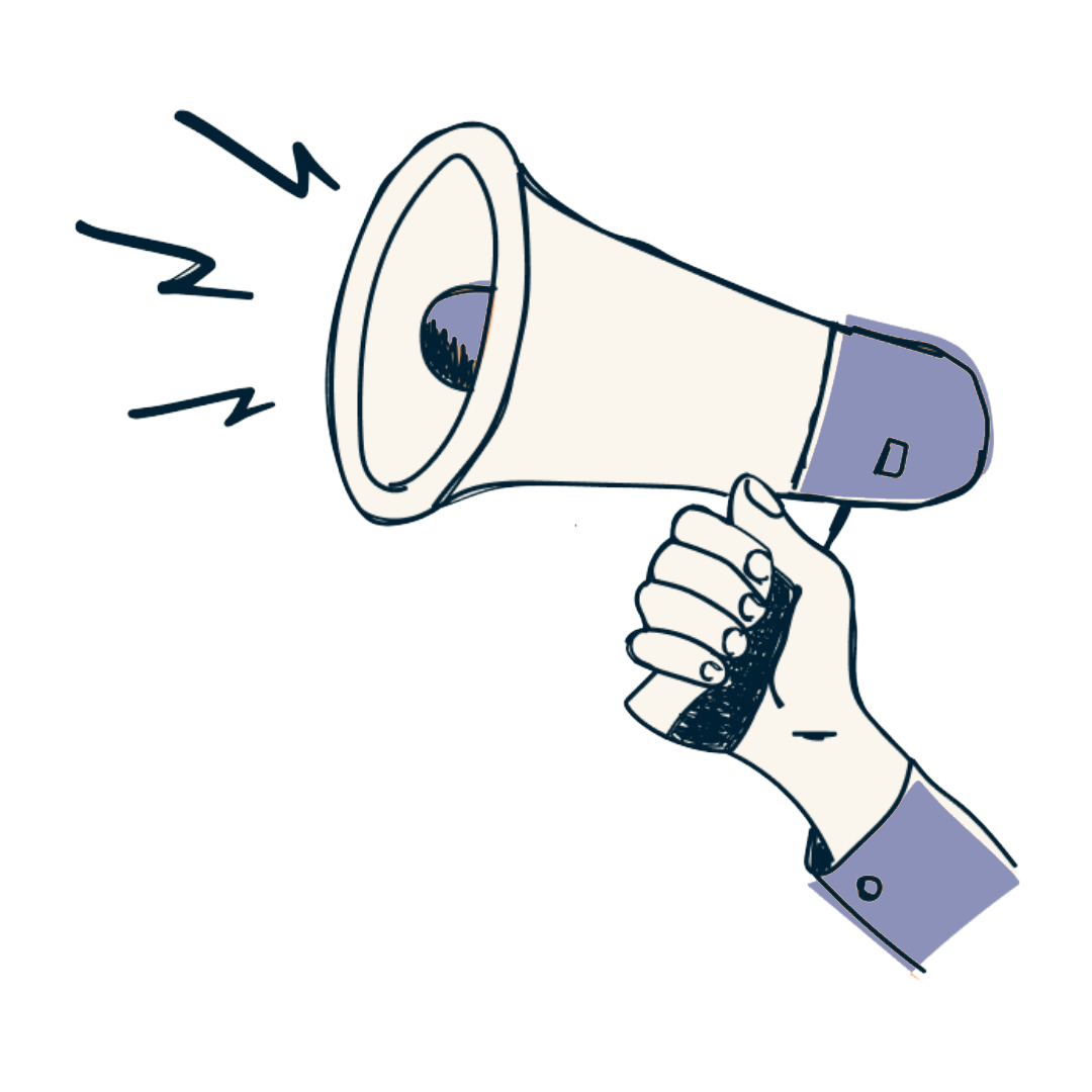 A graphic of a megaphone